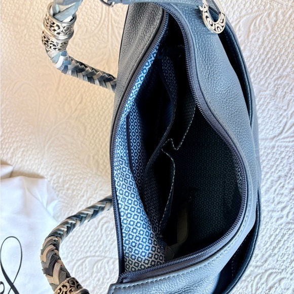 Brighton Barbados Ziptop Hobo Canyon Blue Women’s Bag - Picture 9 of 11
